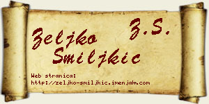 Željko Smiljkić vizit kartica